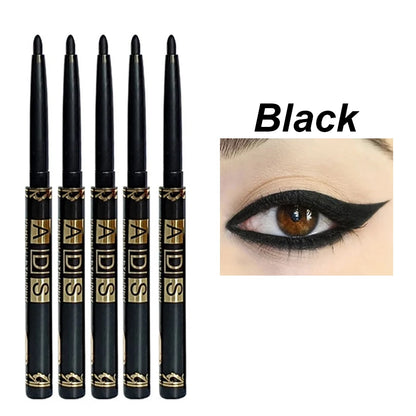 1/2/5/12pcs Waterproof Black Eyeliner Pencils Long Lasting Easy To Wear Eye Liner Gel Matte Anti-smudging for Bold Eye Makeup