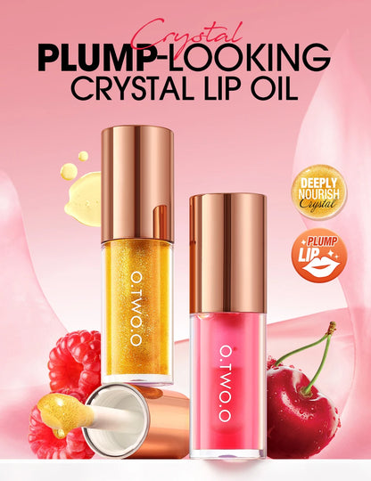O.TWO.O Lip Oil Gloss Lip Plumper Makeup Moisturizing NonSticky Sexy Water Glossy Glitter Primer Tint Lip Balm Care Cosmetics