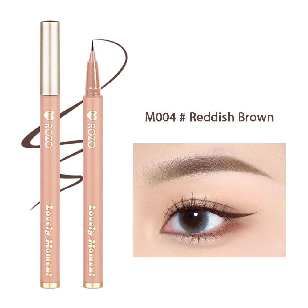 Waterproof Liquid Eyeliner Pen Cosmetic Lower Lashes Lying Silkworm Quick Drying 12 Hour Wear Ultra Fine Black Eyeliner Makeup