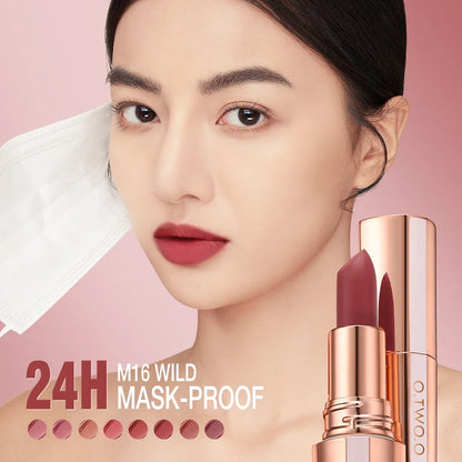 O.TWO.O Matte Lipstick Long Lasting Waterproof Lip Stick Smudge-free Classic Highly Pigmented Velvet Finish Lip Tint Makeup