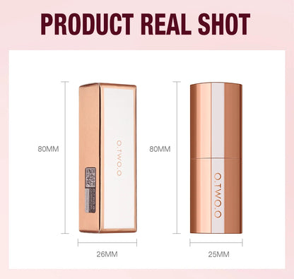 O.TWO.O Matte Lipstick Long Lasting Waterproof Lip Stick Smudge-free Classic Highly Pigmented Velvet Finish Lip Tint Makeup