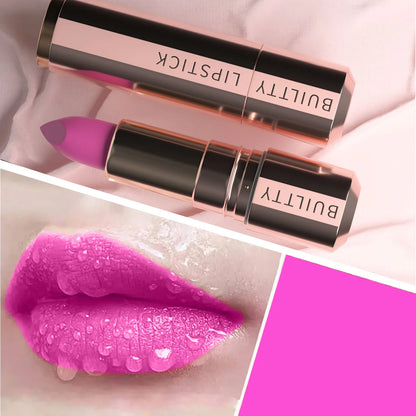 Pearl White Exhibitionist Lipstick Nude Red Pink Matte Lipstick Long Lasting Smudge Proof Waterproof Non-Transfer Formula