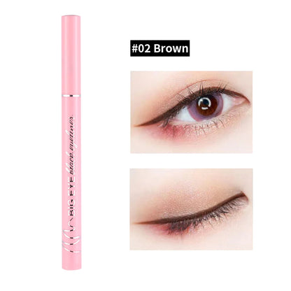 Waterproof Liquid Eyeliner Pen Cosmetic Lower Lashes Lying Silkworm Quick Drying 12 Hour Wear Ultra Fine Black Eyeliner Makeup