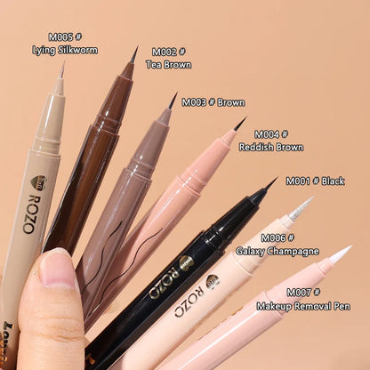 Waterproof Liquid Eyeliner Pen Cosmetic Lower Lashes Lying Silkworm Quick Drying 12 Hour Wear Ultra Fine Black Eyeliner Makeup