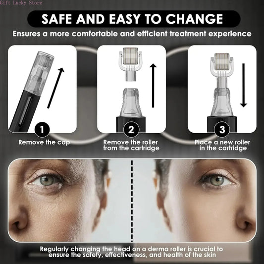 2025 New Skin Hydration Roller Micro Infusion System Oil Delivery Lip Plumper Face Brow Hair Scalp Serum Applicator Beauty Tool