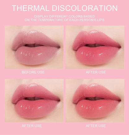 1PC Color Changing Lip Balm Temperature Change Tinted Lipstick Peach Moisturizing Lasting Waterproof Makeup Lip Care Cosmetics