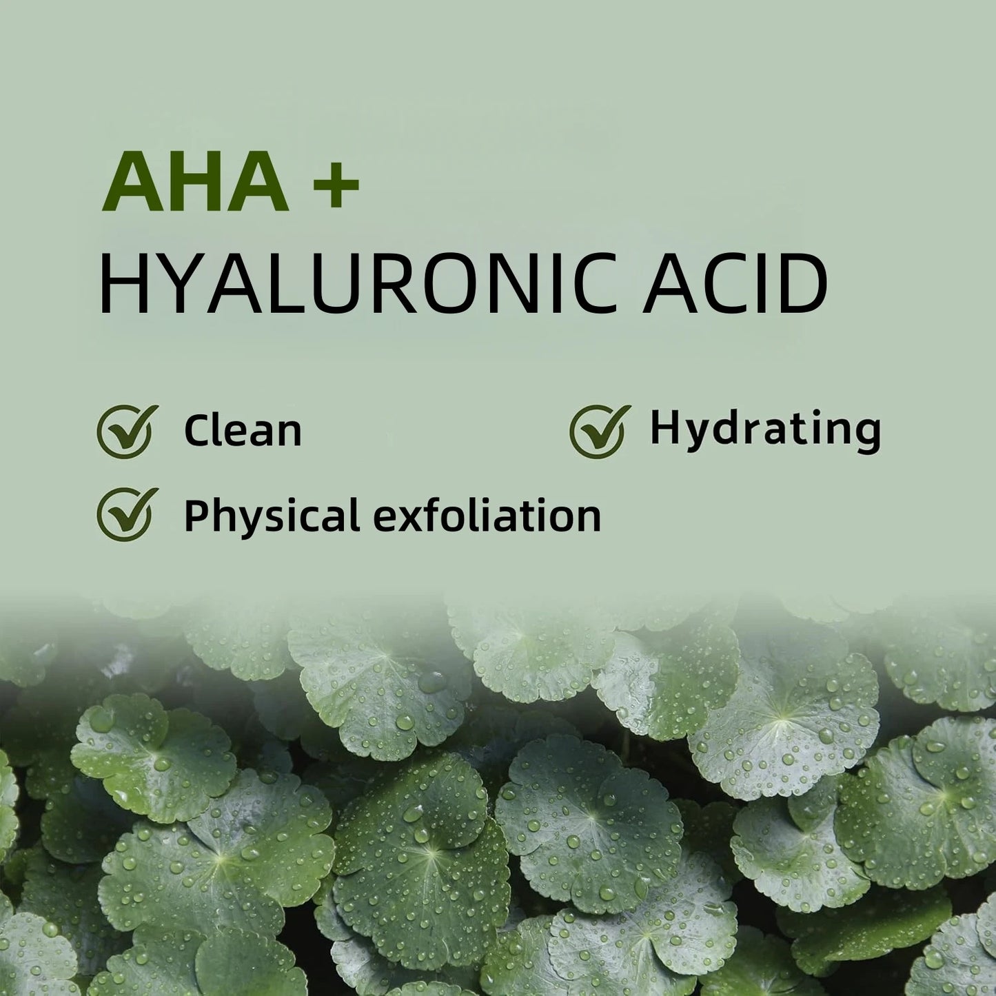 AHA Deep Cleansing Foam, Facial Cleanser, for Double Cleansing, AHA, Hyaluronic Acid, Glycerin, Face Wash, Blackhead Remover