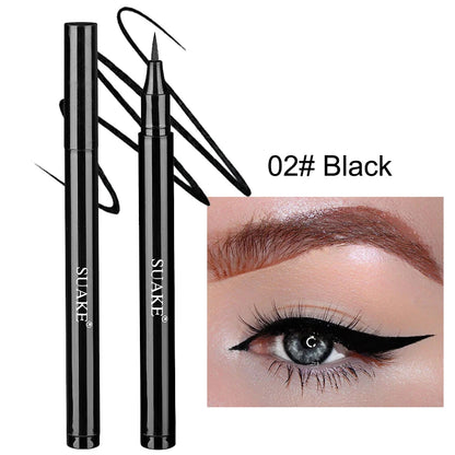 Waterproof Liquid Eyeliner Pen Cosmetic Lower Lashes Lying Silkworm Quick Drying 12 Hour Wear Ultra Fine Black Eyeliner Makeup