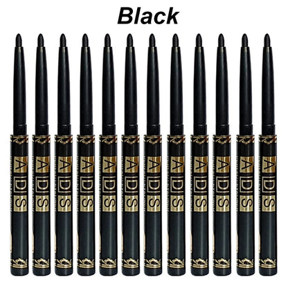 1/2/5/12pcs Waterproof Black Eyeliner Pencils Long Lasting Easy To Wear Eye Liner Gel Matte Anti-smudging for Bold Eye Makeup