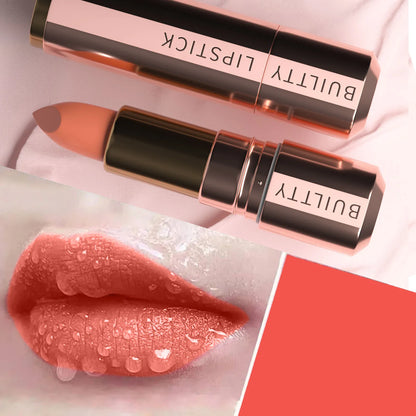 Pearl White Exhibitionist Lipstick Nude Red Pink Matte Lipstick Long Lasting Smudge Proof Waterproof Non-Transfer Formula