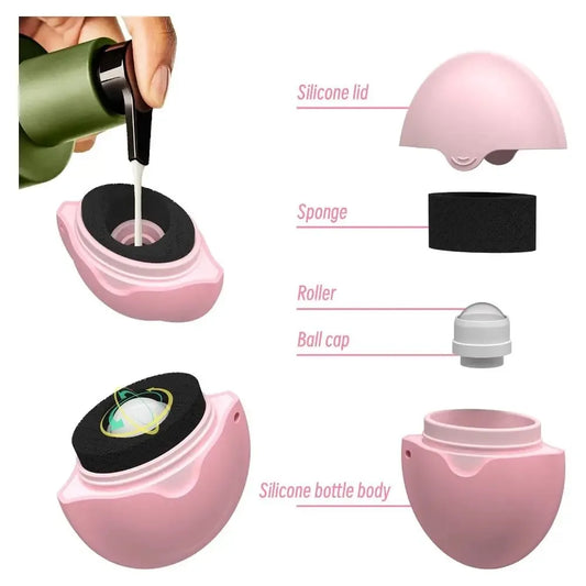 Silicone Suncream Roller Applicator Refillable Oval Isolation Lotion Cream Bottles Stitching Color Sunscreen Lotion Applicator