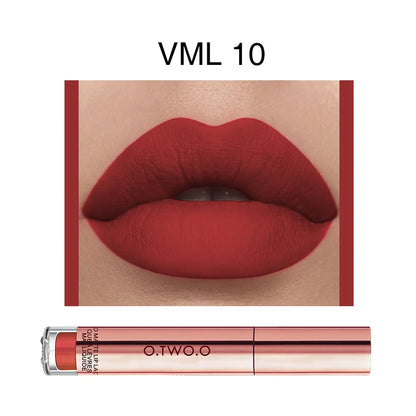 O.TWO.O 12 colors High Quality Velvet Matte lipstick Long Lasting Lips Makeup Waterproof Easy to Wear Matte Liquid Lip Gloss