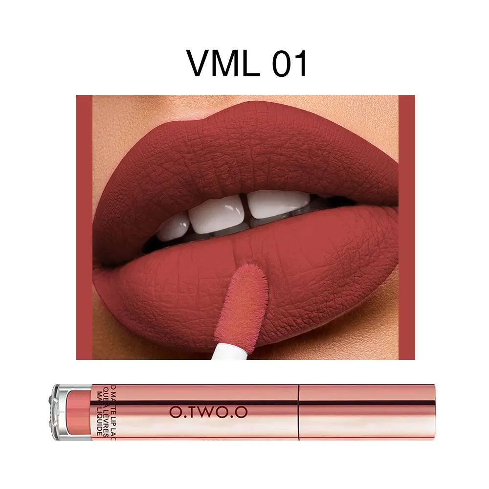 O.TWO.O 12 colors High Quality Velvet Matte lipstick Long Lasting Lips Makeup Waterproof Easy to Wear Matte Liquid Lip Gloss