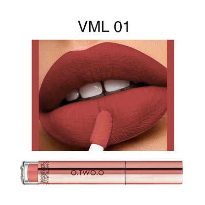 O.TWO.O 12 colors High Quality Velvet Matte lipstick Long Lasting Lips Makeup Waterproof Easy to Wear Matte Liquid Lip Gloss