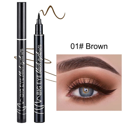 Waterproof Liquid Eyeliner Pen Cosmetic Lower Lashes Lying Silkworm Quick Drying 12 Hour Wear Ultra Fine Black Eyeliner Makeup
