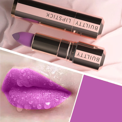 Pearl White Exhibitionist Lipstick Nude Red Pink Matte Lipstick Long Lasting Smudge Proof Waterproof Non-Transfer Formula