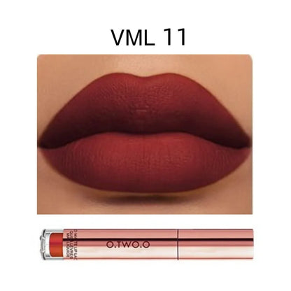 O.TWO.O 12 colors High Quality Velvet Matte lipstick Long Lasting Lips Makeup Waterproof Easy to Wear Matte Liquid Lip Gloss