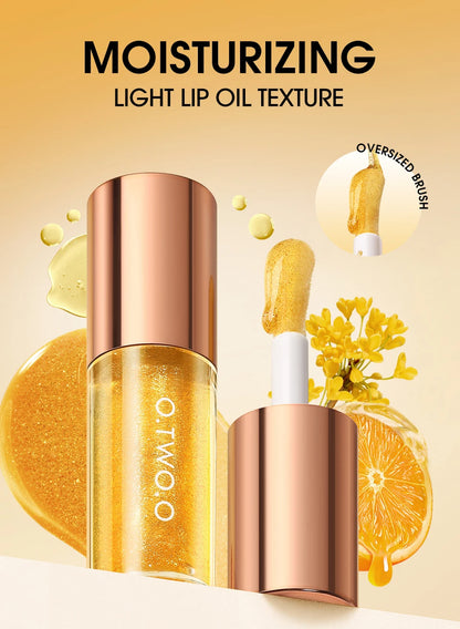 O.TWO.O Lip Oil Gloss Lip Plumper Makeup Moisturizing NonSticky Sexy Water Glossy Glitter Primer Tint Lip Balm Care Cosmetics