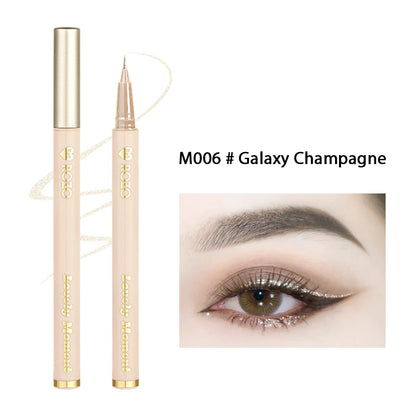 Waterproof Liquid Eyeliner Pen Cosmetic Lower Lashes Lying Silkworm Quick Drying 12 Hour Wear Ultra Fine Black Eyeliner Makeup
