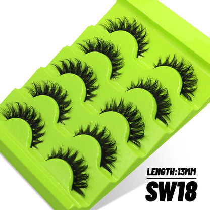 Manga Lashes Cat eye 3D Natural False Lashes Eyelashes Natural Look Manga Lashes Soft Cross Wispy Natural Eyelash Extension