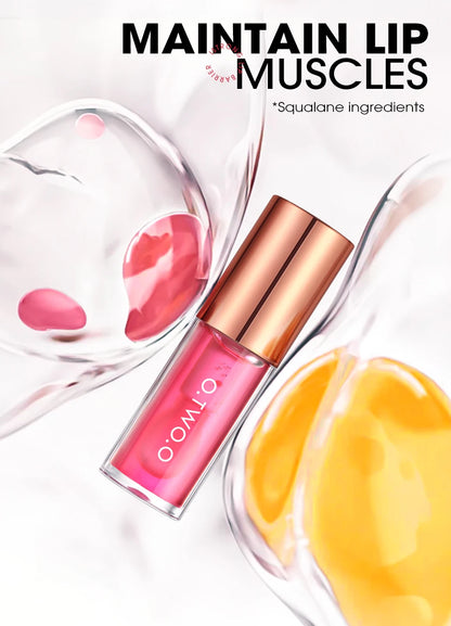 O.TWO.O Lip Oil Gloss Lip Plumper Makeup Moisturizing NonSticky Sexy Water Glossy Glitter Primer Tint Lip Balm Care Cosmetics