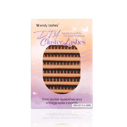 Wendy Lashes 60D/80D Lash Extension Kit 8-16mm Mix Lashes and Bond and Tweezers Faux Mink Eyelash Cilios Eyelash Supplies