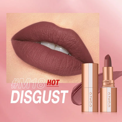 O.TWO.O Lipstick Lip Tint Matte Long Lasting Waterproof Velvet Not Fading Sexy Non-stick Cup Lip Glaze Makeup Cosmetics